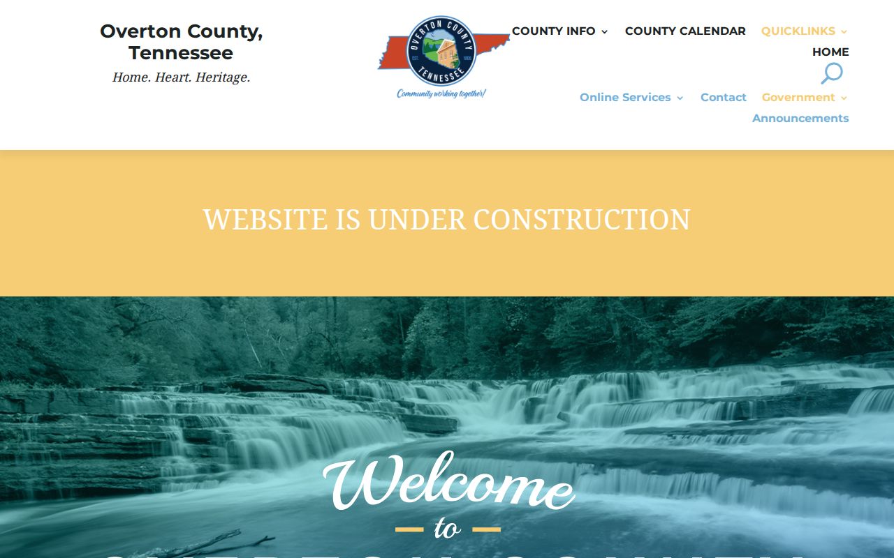 Overton County criminal record office directory on the official county homepage