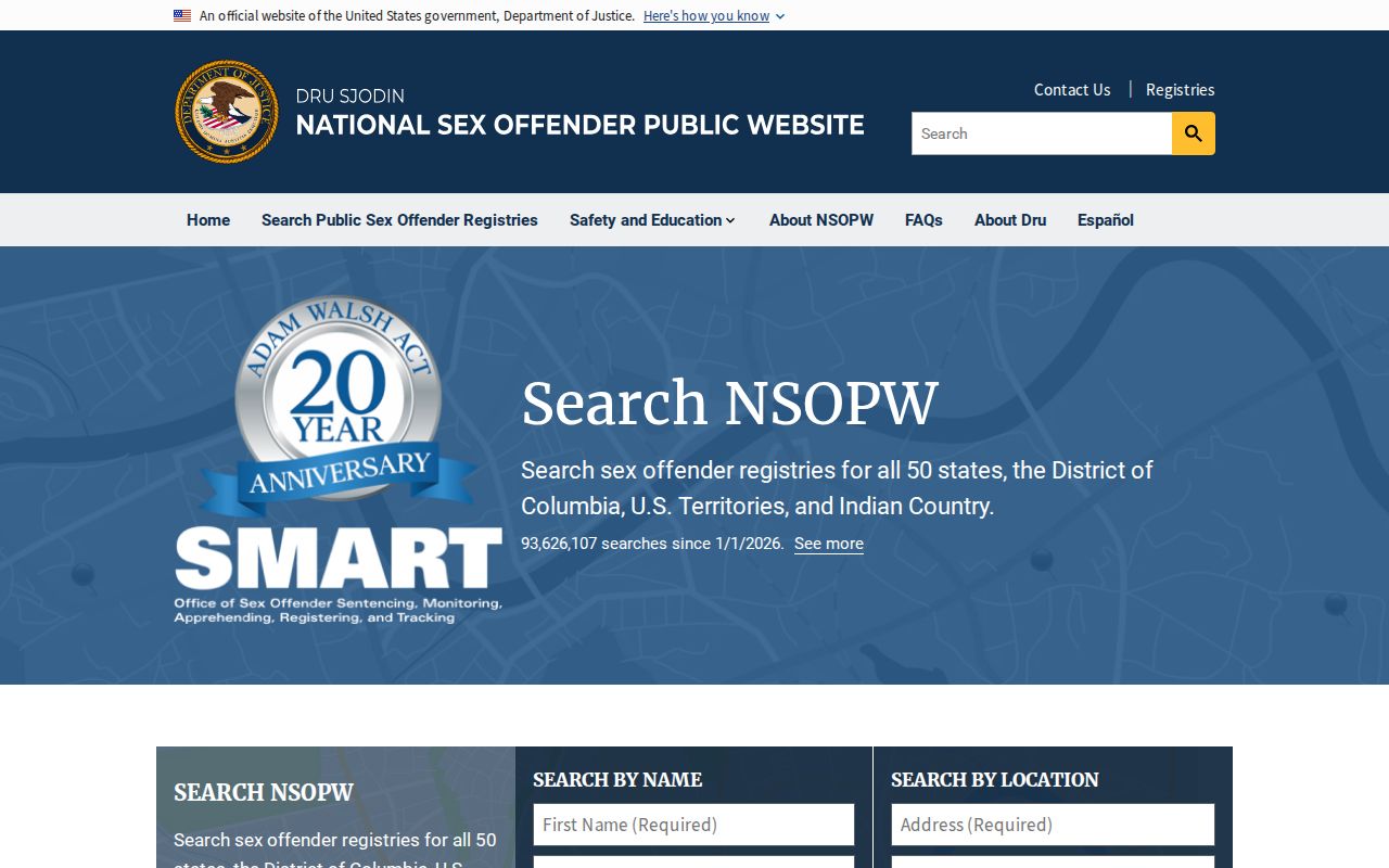NSOPW national layer for an Overton County sex offender registry search