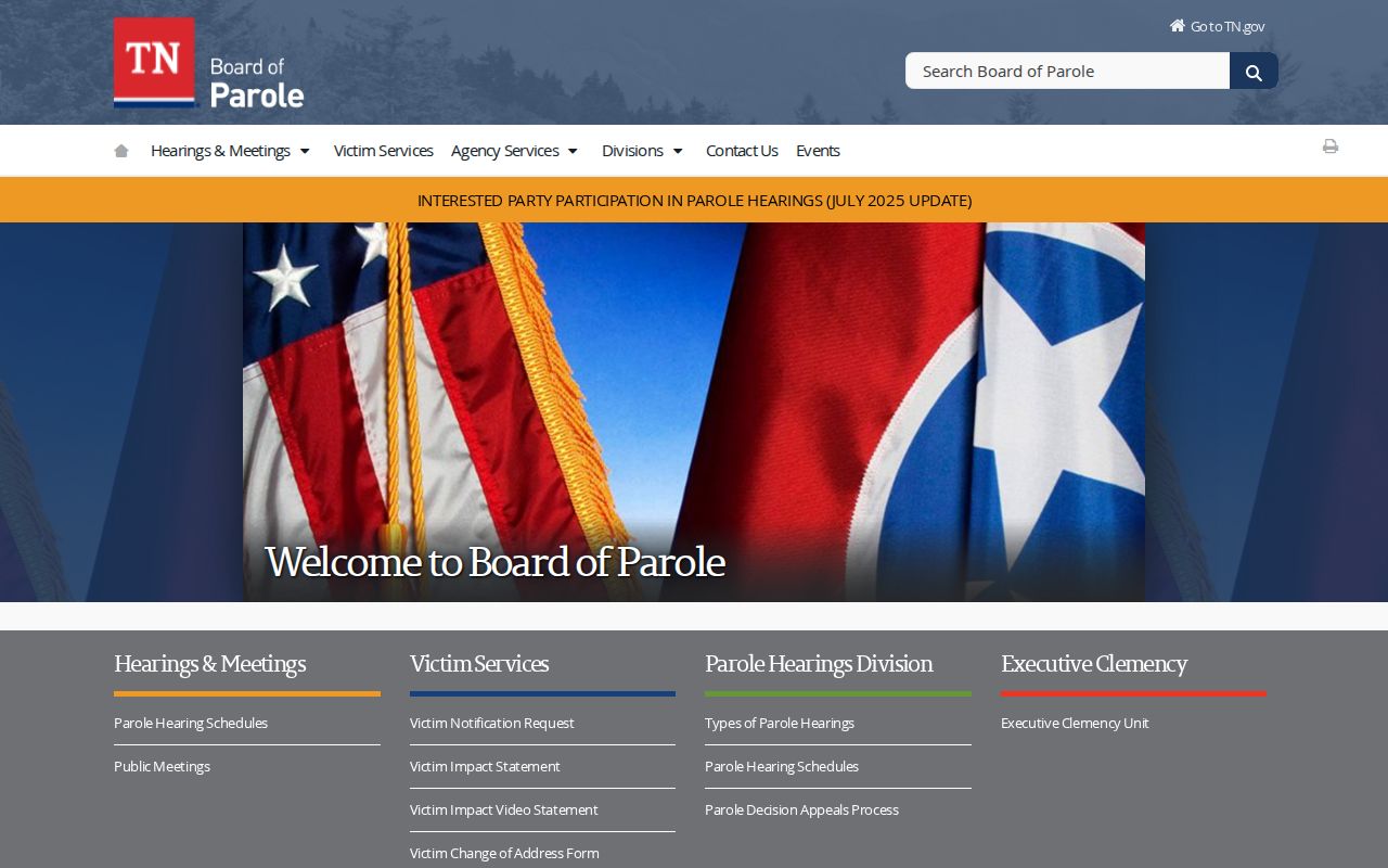 Overton County criminal history and Tennessee Board of Parole public services